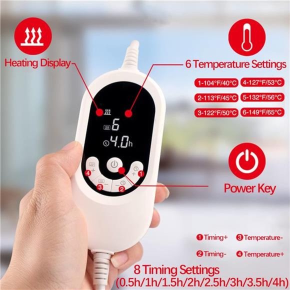 Heating Pad, Detachable Heated Neck Shoulder Wraps with Auto Shut Off - Picture 2 of 6